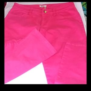 Tyler Boe neon pink jeans